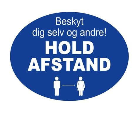 Hold afstand Selvklæbende gulvfolie oval B400 x D300 mm