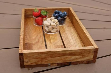 Bakke egetræ B200 x D300 x H50 mm Woodstock