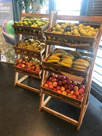 Reol m. 3 kasser egetræ B630 mm Woodstock