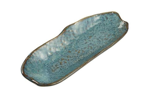 Tallerken/fad stentøj drops B315xD120 mm Rustik