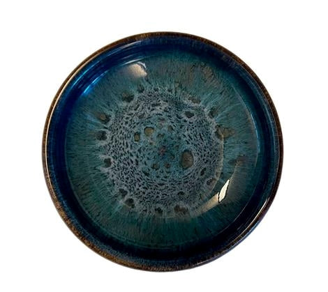 Skål på fod stentøj drops 100 mm Rustik