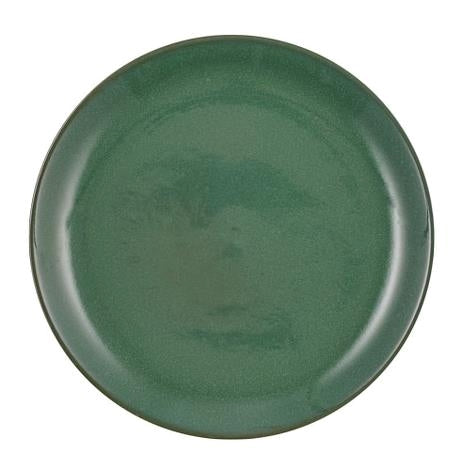 Tallerken stentøj grøn 160 mm Rustik