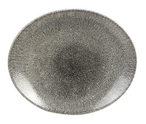 Tallerken oval sort B270 x D229 mm Raku Churchill