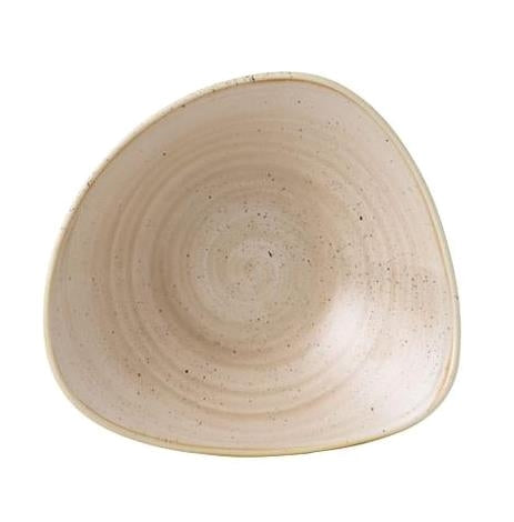 Tallerken trekantet dyb creme 235 mm Stonecast Churchill