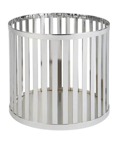 Kurv krom metal diam 210  mm H200 mm Begrænset antal  udgående vare