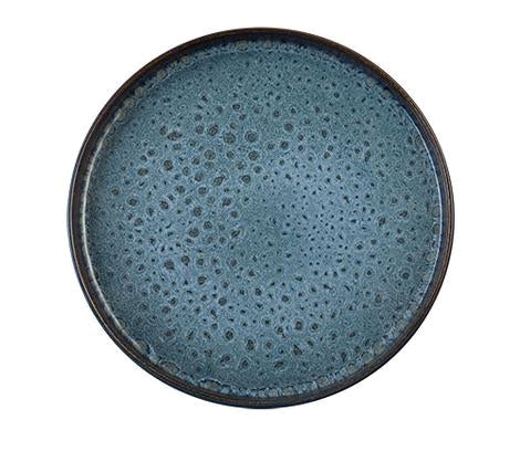 Tallerken lav kant stentøj drops 250 mm Rustik