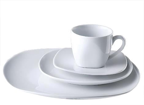 Tallerken Square dyb 210 x 210 mm hvid Begrænset antal  udgående vare