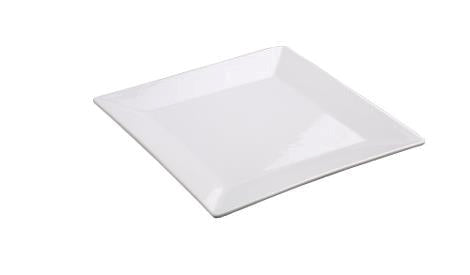 Tallerken BERLIN  flad 260 x 260 mm hvid firkantet  kvadratisk
