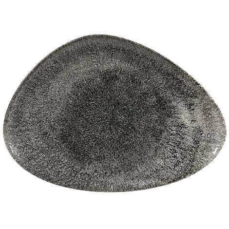 Tallerken trekantet sort B356 x D250 mm Raku Churchill