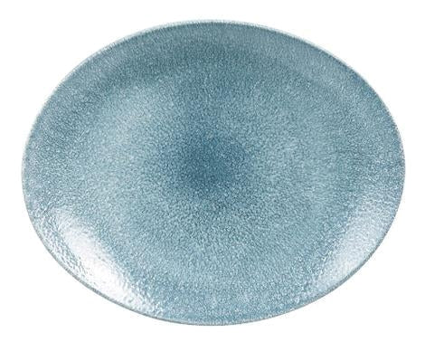 Tallerken oval blå B270 x D229 mm Raku Churchill