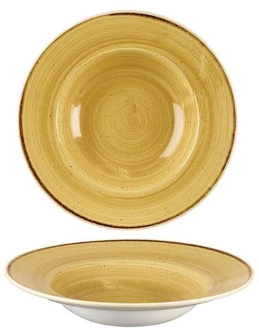 Tallerken m/fane dyb gul 240 mm Stonecast Churchill