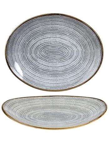 Tallerken oval grå B270 x D229 mm Studio prints Churchill