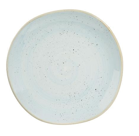 Tallerken organisk lyseblå 264 mm Stonecast Churchill